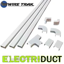 PVC Lachting Raceway Kit Cable Wire Cord Management - Black, Beige, White