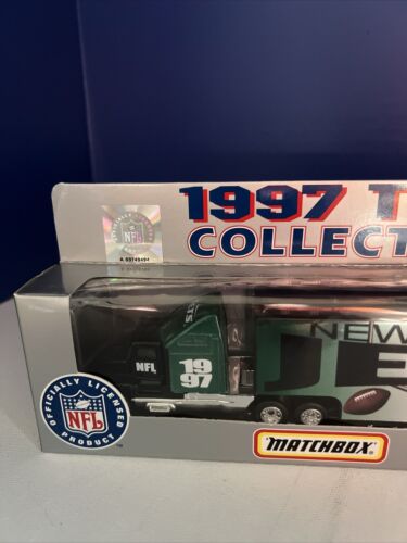 1997 MATCHBOX NY JETS NFL Team Collectable 1:80 KENWORTH T600 TRACTOR TRAILER - Picture 2 of 6