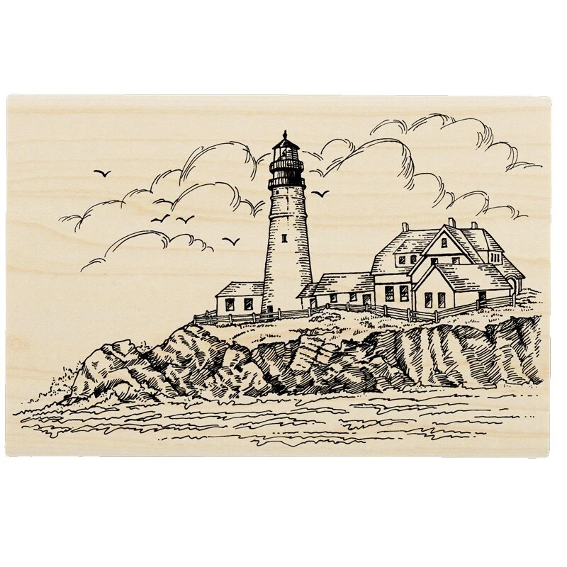 Stampendous Paisajes y paisajes marinos Sellos artesanales de goma