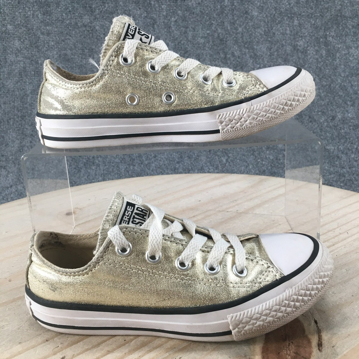 Converse Shoes Youth 12 Chuck Taylor All Star Sneakers Gold Round