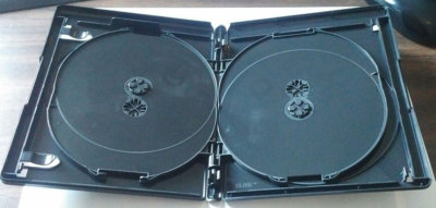 NEW! Black 2 PK 15mm VIVA ELITE Blu-Ray Replace Case Hold 4 Discs (4 Tray) 