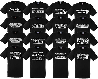 Sprüche T-Shirt Fun lustig witzig Bier Alkohol Spruch Text Motiv Shirt Geschenk