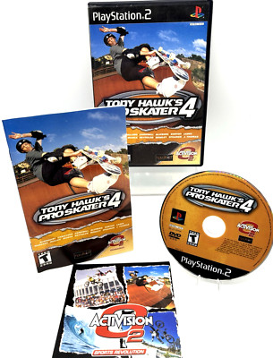 Tony Hawk's Pro Skater 4 Black Label (Sony PS2, 2002) Tested & Complete_
