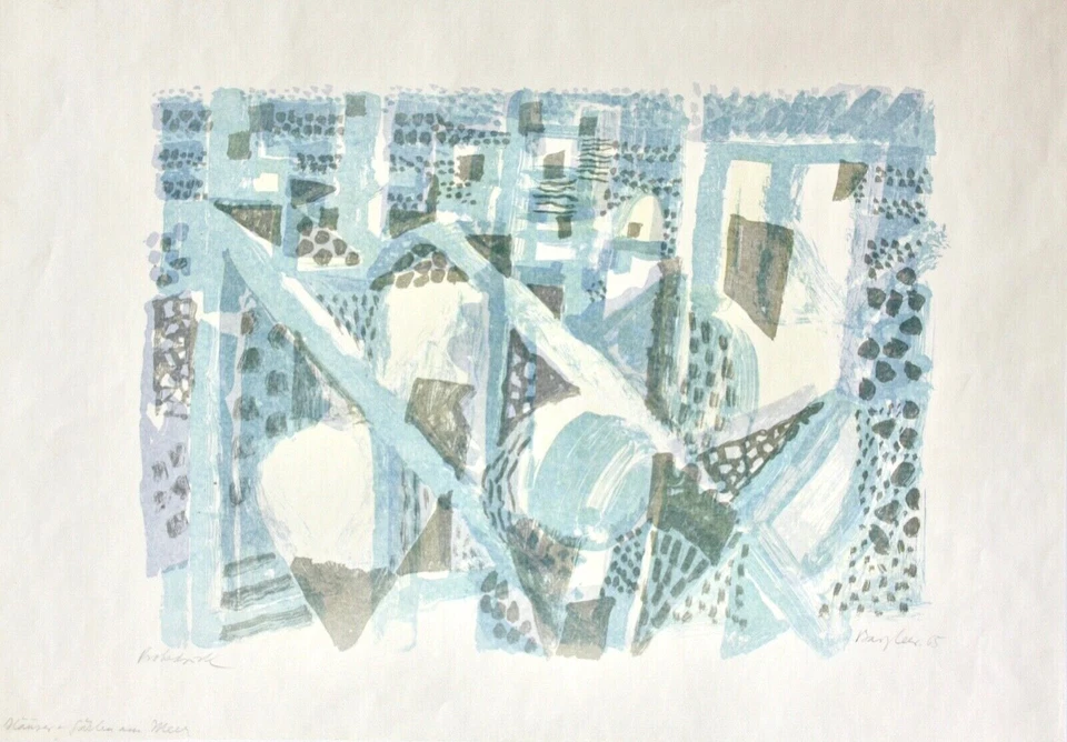 Eduard Bargheer (1901-1979), sign. Farblithographie, "Häuser und Gärten am Meer" - Bild 2 von 4