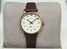Marc by Marc Jacobs Baker White Dial Brown Leather Band Watch Women's MBM1317