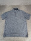 Under Armor Polo Shirt Mens Large Blue Heat Gear Golf