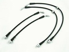 Front & Rear BLACK Conversion Brake Lines for 240SX S13 S14 with 300ZX Calipers