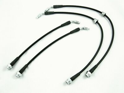 Front & Rear Black Brake Line Kit - For 240SX S13/S14 With 300ZX Caliper Swap