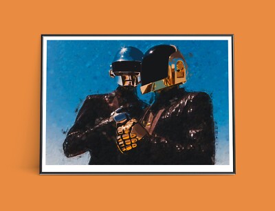 Daft Punk Kunstdruck - Digital Illustration Musik Poster Kunstdruck (A4,A3,A2)