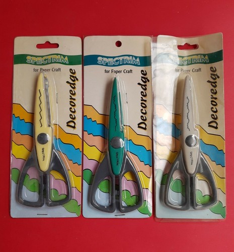 Decorative Spectrim Scissors - Bag Of 3: Lightning, Scallop And Leaf