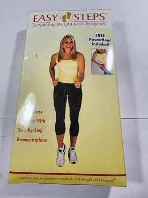 EASY STEPS VHS WALKING WEIGHT LOSS PROGRAM WITH POWER BAND [NEW SEALED] V1