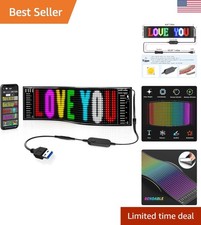 Lightweight Scrolling LED Sign - App-Controlled Advertising for Cars Bars