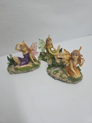 Very Colorful Detailed Hand Painted Resign Fairy Statues