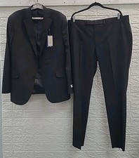 New Reaction Kenneth Cole Men's Techni Slim Fit Suit Jacket 46R Pant 40x32