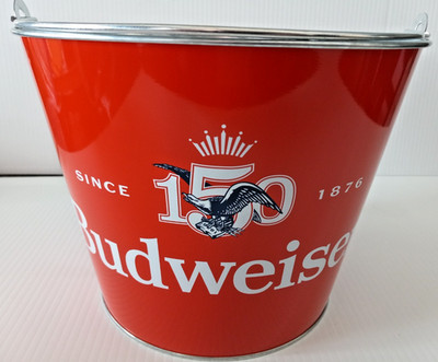 Budweiser King of Beers Beer/Ice Bucket  7.5'' x 9'' With Handle New Never Used
