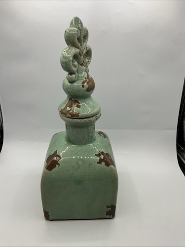 Rustic Stoneware Bottle Jar With Stopper Decorative (SN) - Picture 14 of 24