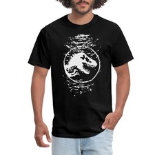 Jurassic World With T-Rex Underwater In White Men's T-Shirt