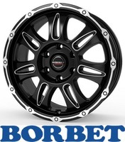 4X Borbet CW8 8X18 5/114,3 ET38 Black Rim Window Polished Matt