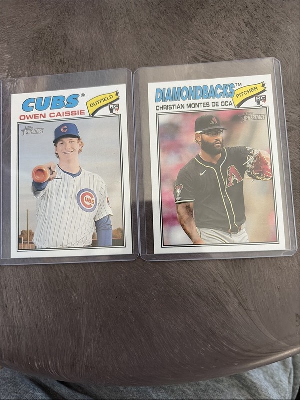 2026 Topps Heritage Lot Of 2 Rookie Cards #88 O. Caissie & #205 C. Montes De Oca
