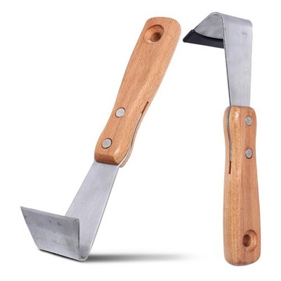 Housoutil Tree Bark Removal Tool, 2PCS Log Debarking Spud with Wooden Silver