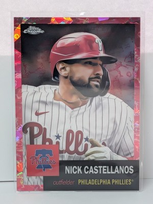 2022 Topps Chrome #134 Nick Castellanos Fuchsia Atomic Refractor #/100