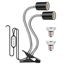 Lampa dla gadów, dwugłowicowa lampa dla gadów z zaciskiem, światło dla gadów z 5851