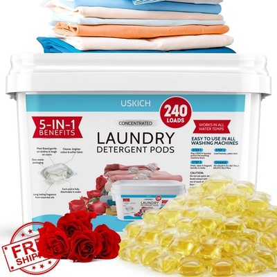 USKICH Laundry Pods Rose 240 Pack