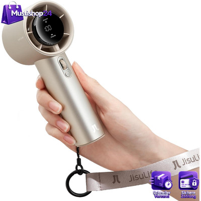 Handventilator Pro1S Tragbar Metallgehäuse 5000mAh 40h Laufzeit Bernsteingold