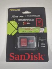 SanDisk Mobile Ultra 16GB, Class 10 30MB/s - MicroSDHC Card - OEM -...