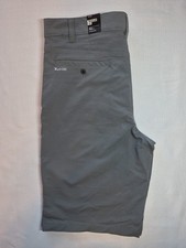 Hurley Boy s Gray Chino Shorts Regular Fit Stretch 10.5" Inseam Flat Front