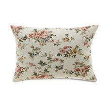Rectangular Pink Roses On Ivory Pillow Cover