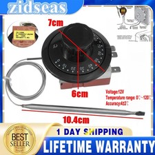 Universal 0-120℃,Capillary Car Thermostat Cooling Radiator Fan Control Switch UK