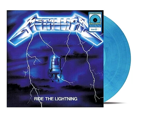 METALLICA "Ride The Lightning" BLUE Color LP Vinyl Hype Sticker Hetfield NEW