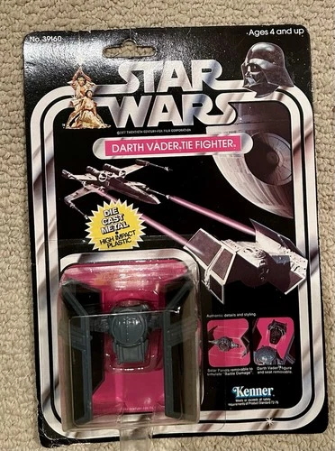 DARTH VADER TIE FIGHTER DIECAST MOC MINT SEALED CARD 1978 STAR WARS
