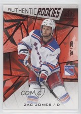 2021 Upper Deck SP Game Used Authentic Rookies Red Fragment /205 Zac Jones f1h