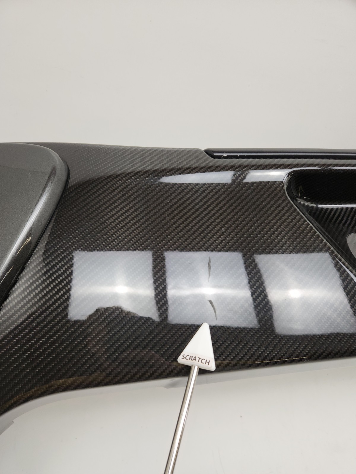 2015-2016 MCLAREN 650S SPIDER CARBON FIBER REAR BUMPER COVER PANEL ASSEMBLY GRAY