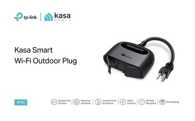 TP Link Kasa Smart Wi-Fi Outdoor Plug Dual Outlet EP40 Energy Monitoring