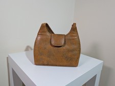 VINTAGE LEATHER MOCK SNAKE MINI HANDBAG TOP HANDLE PURSE