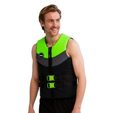 Jobe giubbotto salvataggio in neoprene per uomo Lime Green moto d'acqua Wake