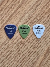 THREE Alice Guitar Picks 🎵 FREE SHIPPING!🎵 Rock n Roll Collect Them All! NEW