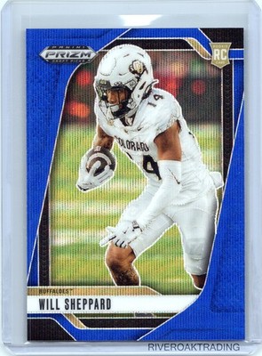 2025 Panini Prizm Draft Picks - Will Sheppard /299 Blue Wave #23 Buffaloes