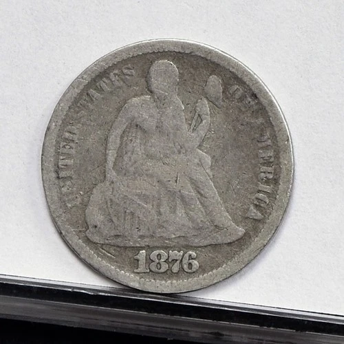 1876 Liberty Seated Dime - Fine Details, Cleaned (#60549-L)