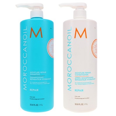 Moroccanoil Moisture Repair Shampoo 33.8 oz & Moisture Repair Conditioner 33.8