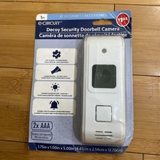 E-CIRCUIT Decoy Security Camera With Blinking Red Light - WHITE