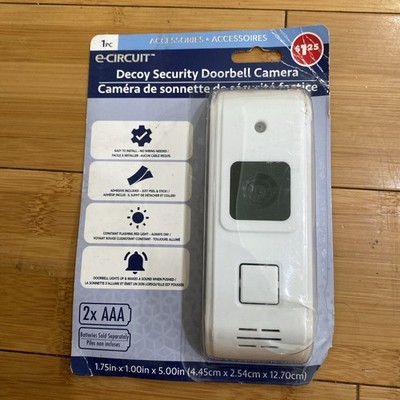 E-CIRCUIT Decoy Security Camera With Blinking Red Light - WHITE