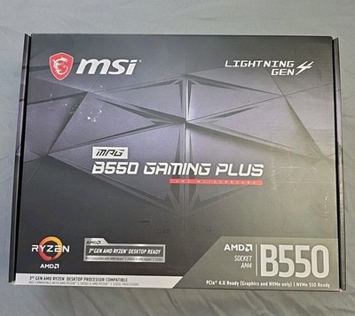 MSI MPG B550 Gaming Plus AMD Ryzen ATX Brand New Motherboard DDR4 Lightning Gen