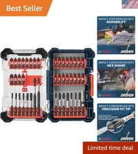 Customizable 44-Piece Black Oxide Impact Screwdriving Kit - Enhanced Durability