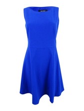 Nine West Women's Fit & Flare Dress (2, Blue Mood) 782418186117