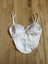 Princess Polly champagne bustier corset top