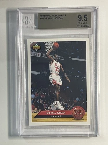 1992-93 Upper Deck McDonald's - MICHAEL JORDAN - Card #P5 - BULLS  BGS 9.5 Gem